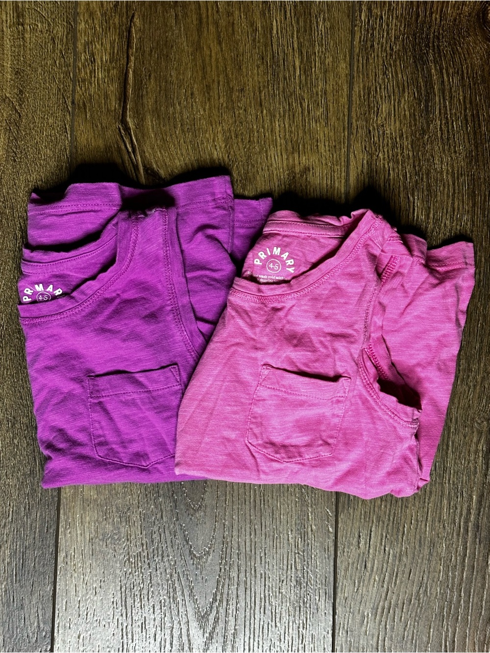 Primary Kids' Pocket Tee Bundle - Pink and Purple Size 4-5